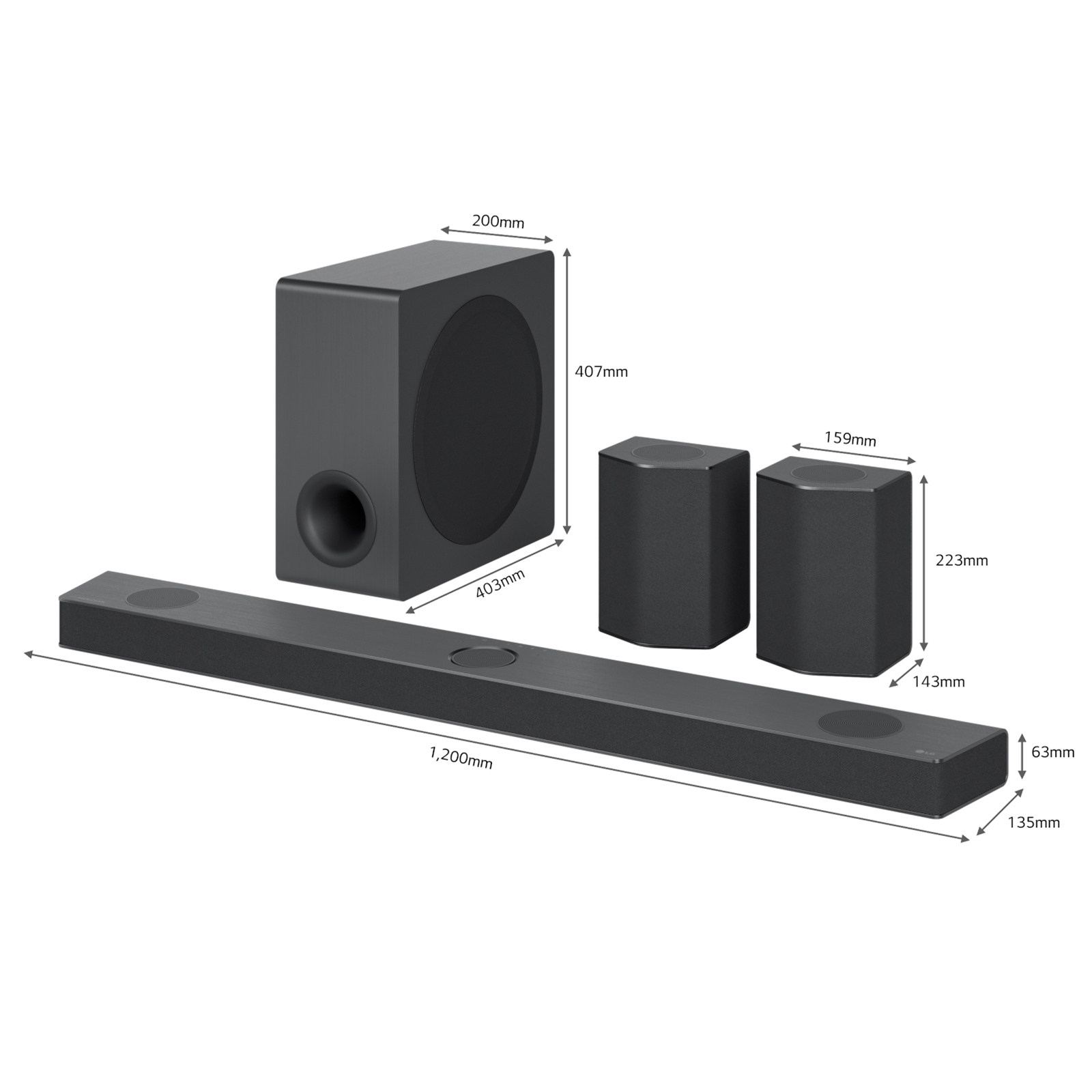 LG Meridian Soundbar S95QR 9.1.5 kanaals 810W - Afbeelding 3