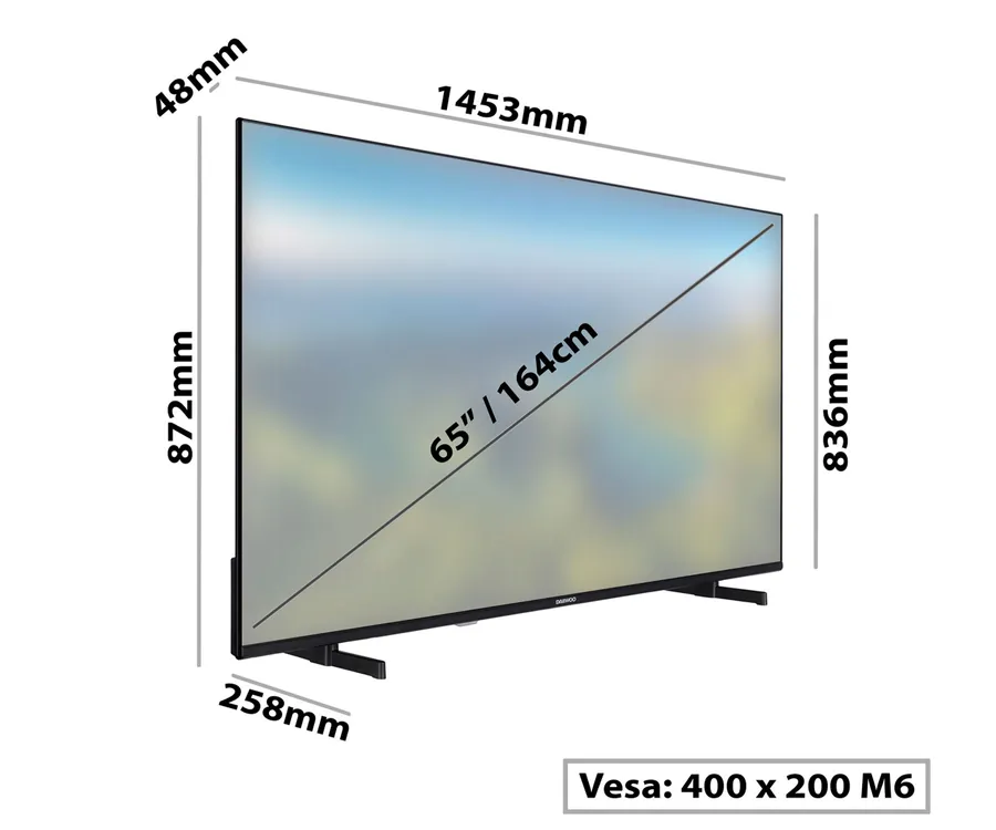Daewoo Android Smart 4K XXL TV 65DM72UA (2023) 65" - Afbeelding 4