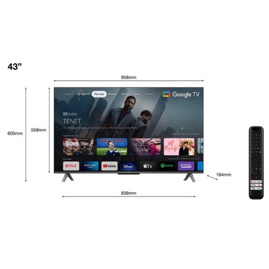 TCL 4K QLED Android Smart TV 50C649 (2023) 50″ - Afbeelding 5