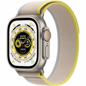 Apple Watch Ultra Titanium Cellular 49mm Trail Loop geel/beige S/M