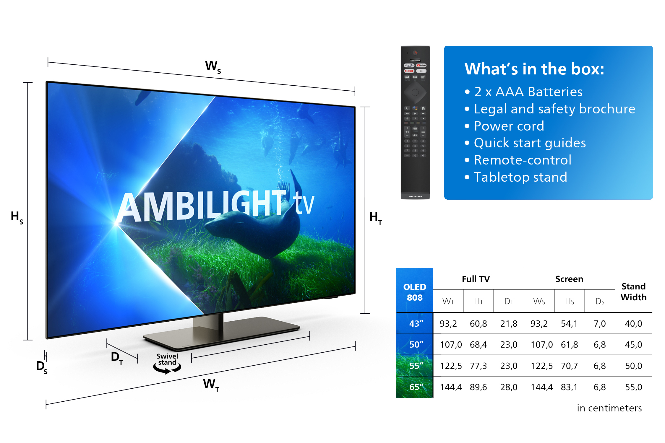 Philips Ambilight 65OLED818 Smart Android OLED 4K TV 120HZ (2023) 65″ - Afbeelding 4