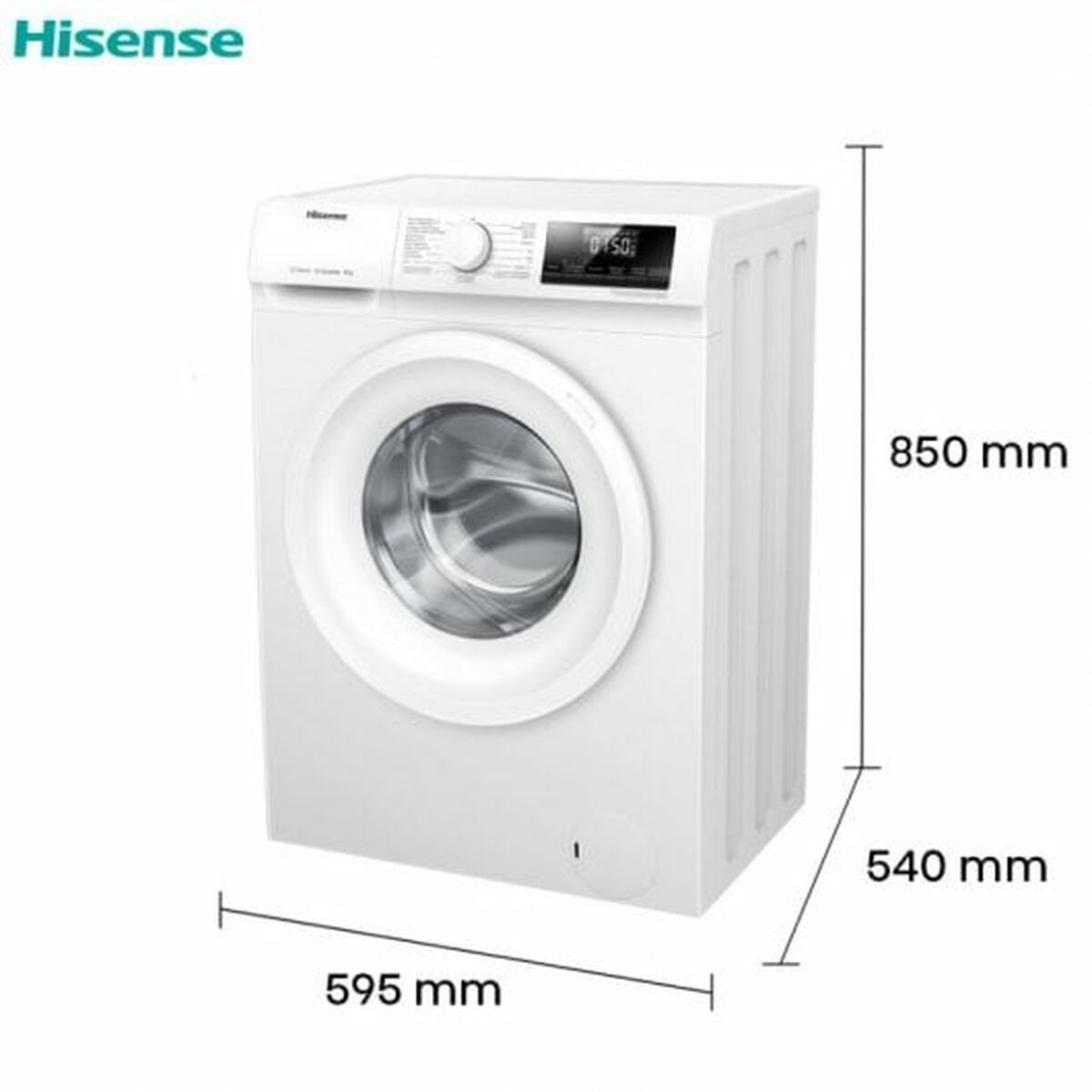 Wasmachine Hisense WFQP801419VM 1400 rpm 8 kg - Afbeelding 3
