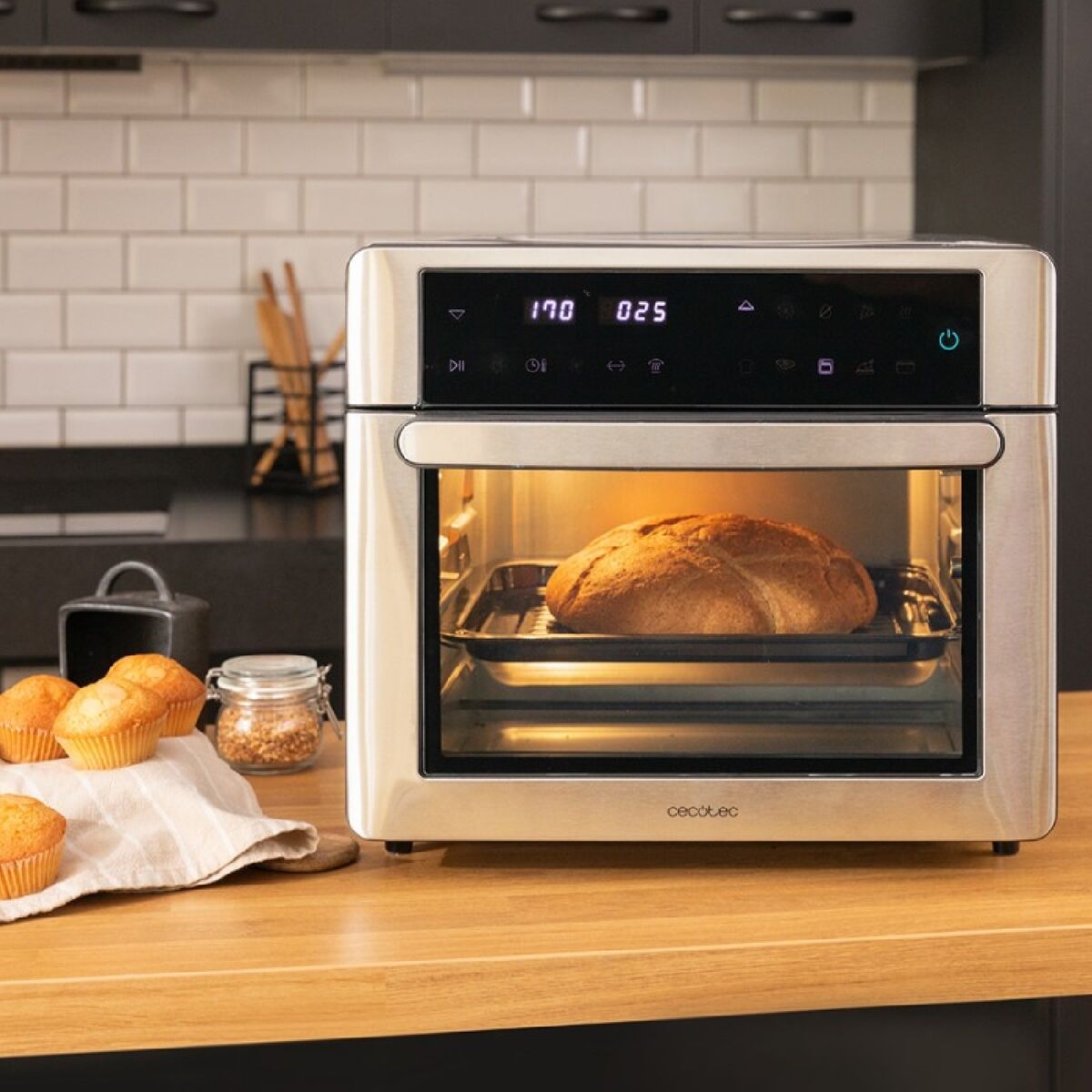 Convectie Oven Cecotec Bake&Fry 3000 Steel Touch - Afbeelding 2
