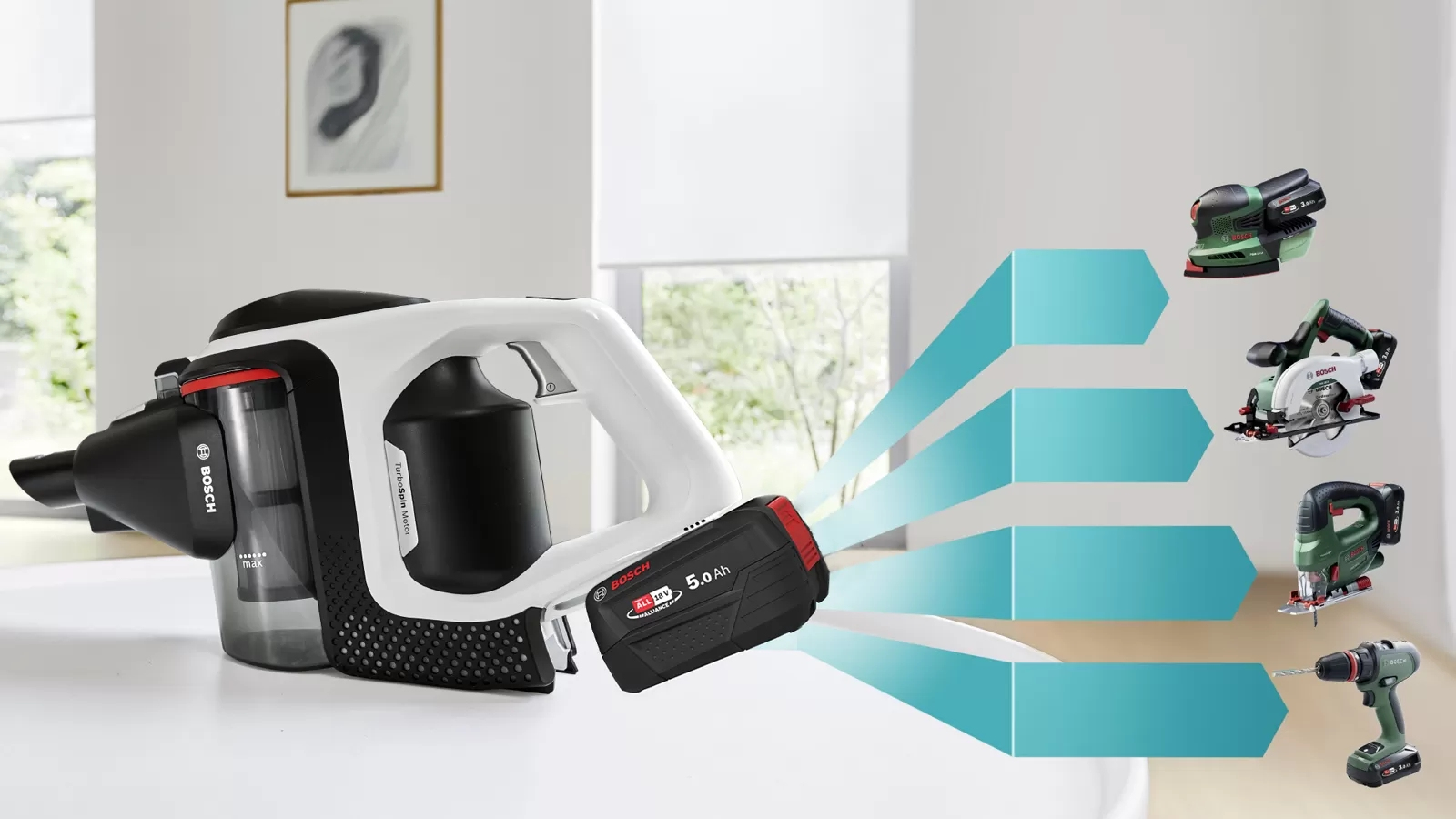 Bosch Serie 8 BSS825ALL steelstofzuiger & elektrische bezem Batterij/Accu Droog Zakloos Zwart, Wit 5 Ah - Afbeelding 21