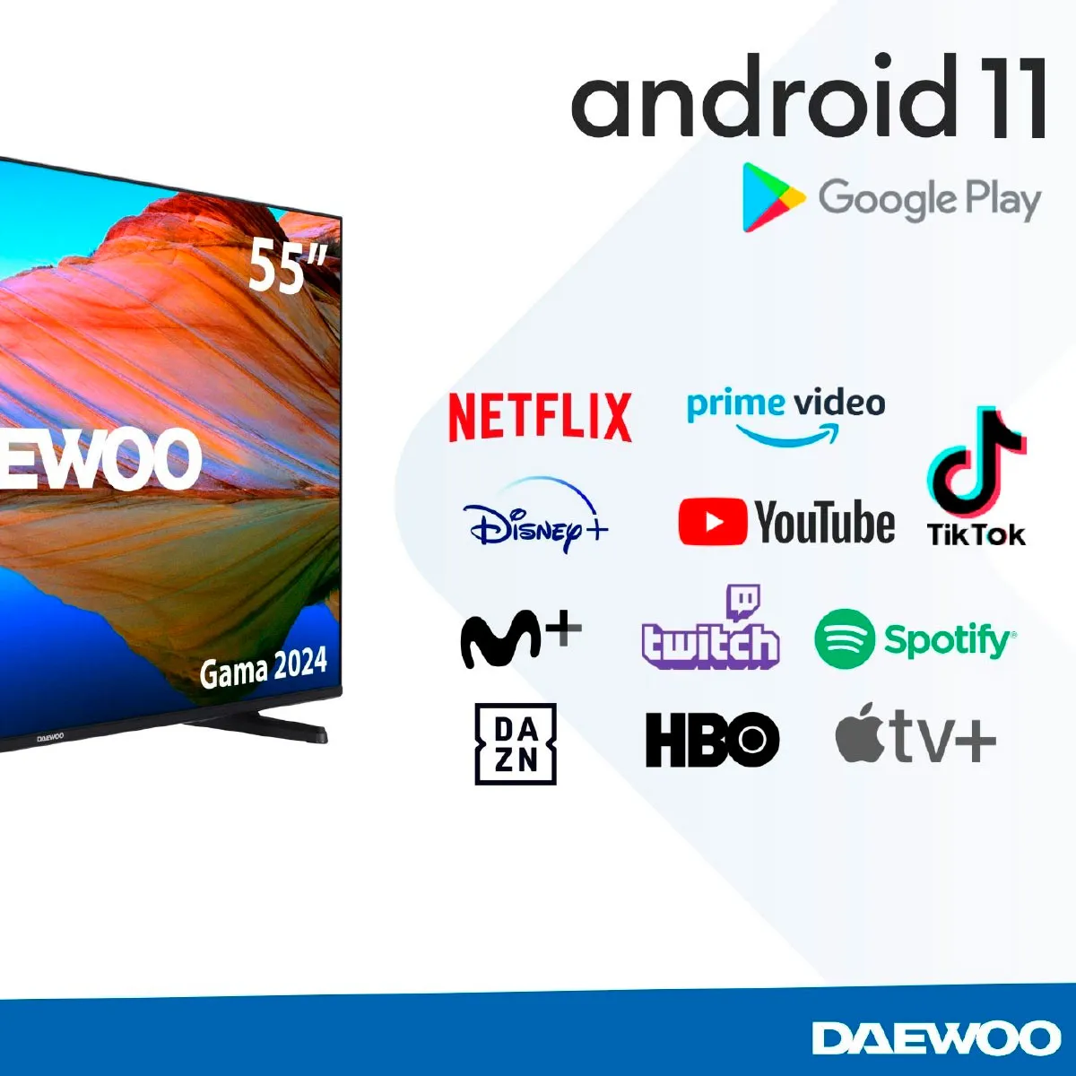Daewoo Android Smart 4K QLED TV 43DM55UQPMS (2024) 43" - Afbeelding 5