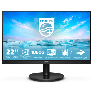 Philips V Line 221V8/00 computer monitor 54,6 cm (21.5") 1920 x 1080 Pixels Full HD LED Zwart