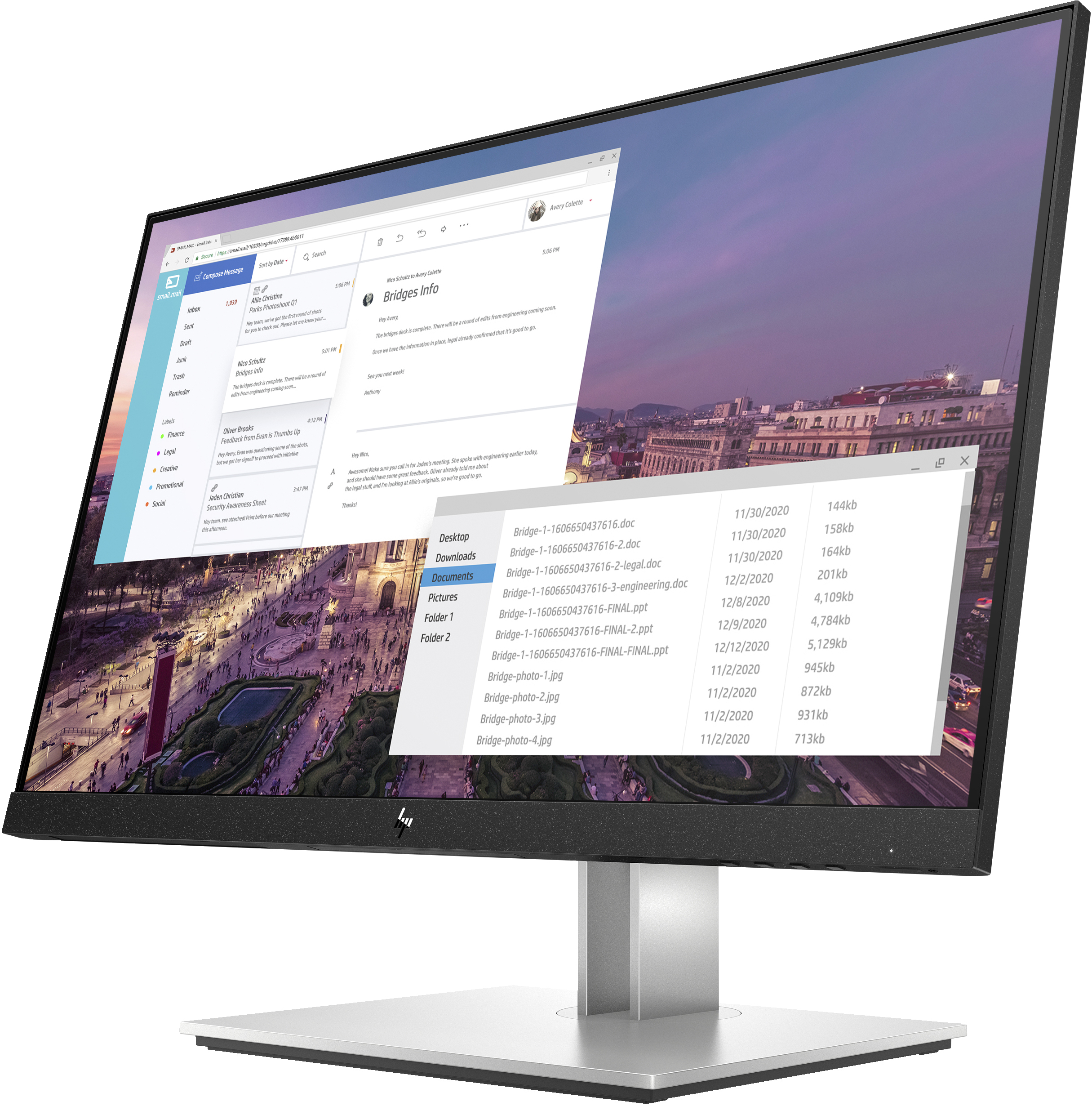 HP E23 G4 computer monitor 58,4 cm (23") 1920 x 1080 Pixels Full HD Zwart, Zilver - Afbeelding 2