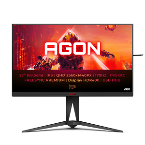 AOC AG275QX/EU computer monitor 68,6 cm (27") 2560 x 1440 Pixels Quad HD Zwart, Rood