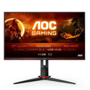 AOC G2 27G2U5/BK computer monitor 68,6 cm (27") 1920 x 1080 Pixels Full HD LED Zwart, Rood