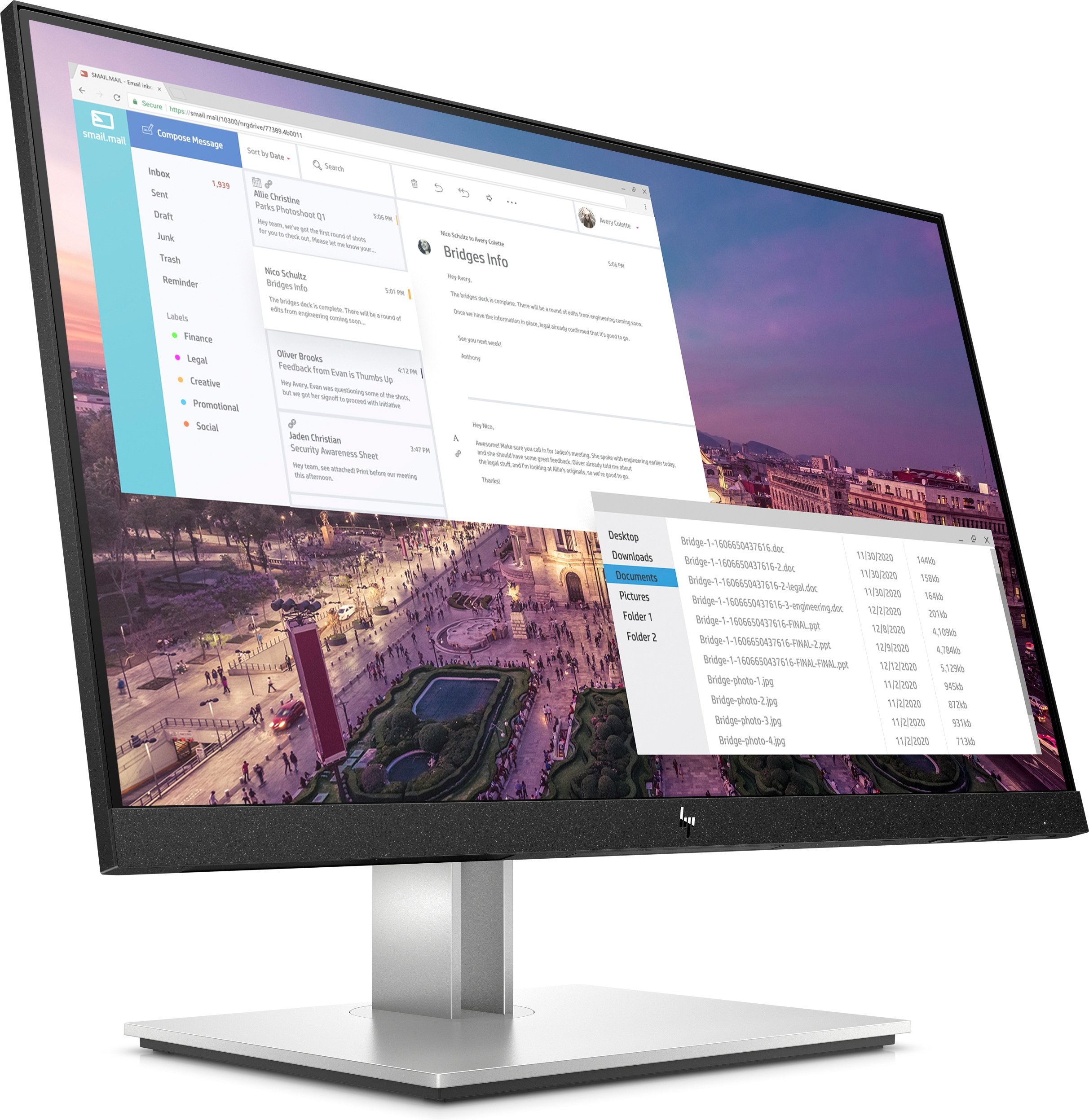 HP E23 G4 computer monitor 58,4 cm (23") 1920 x 1080 Pixels Full HD Zwart, Zilver - Afbeelding 3