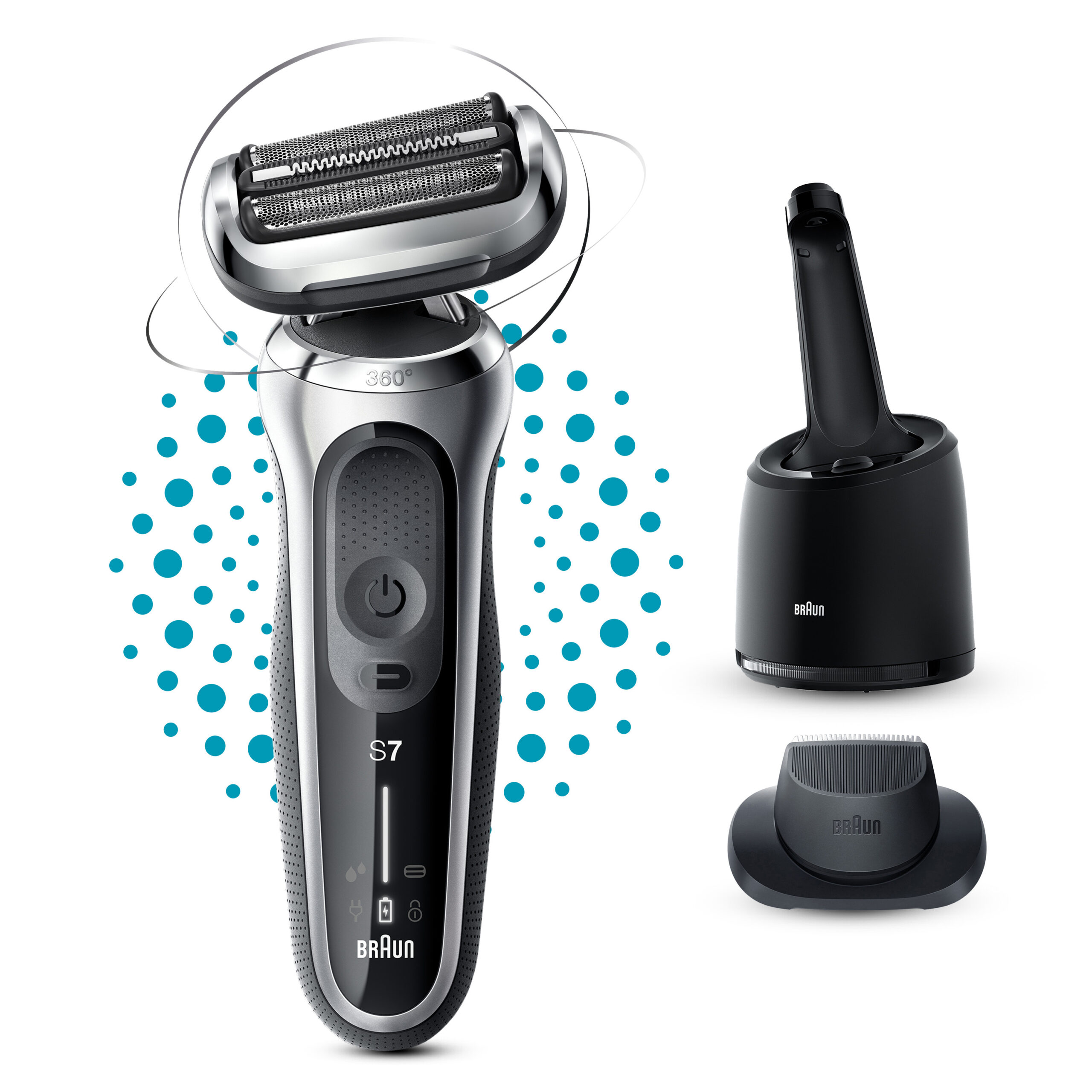 Braun Series 7 71-S7200cc Scheerapparaat met scheerblad Trimmer Zwart, Zilver - Afbeelding 10