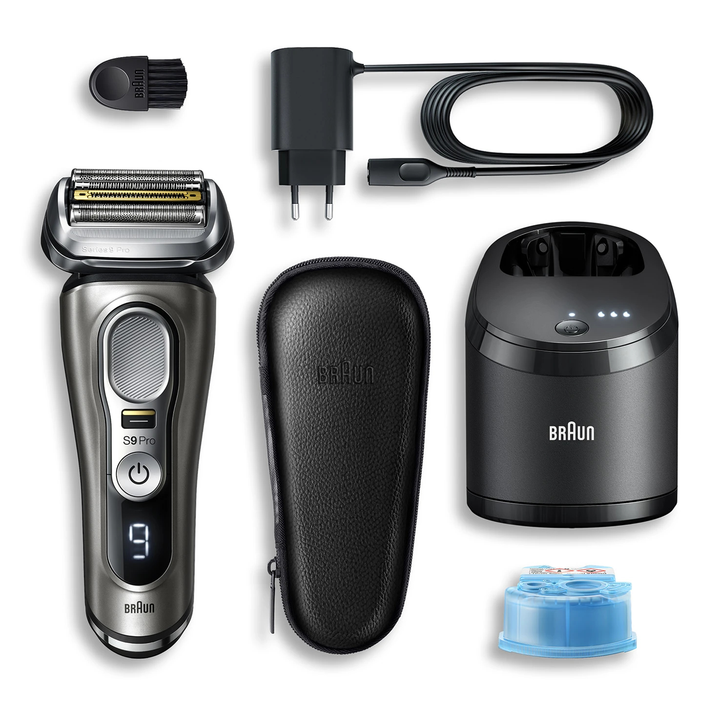 Braun Series 9 Pro 9485cc Scheerapparaat met scheerblad Trimmer Zwart, Zilver