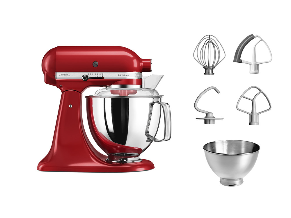 KitchenAid Artisan 5KSM175PS keukenmachine 300 W 4,8 l Rood - Afbeelding 2