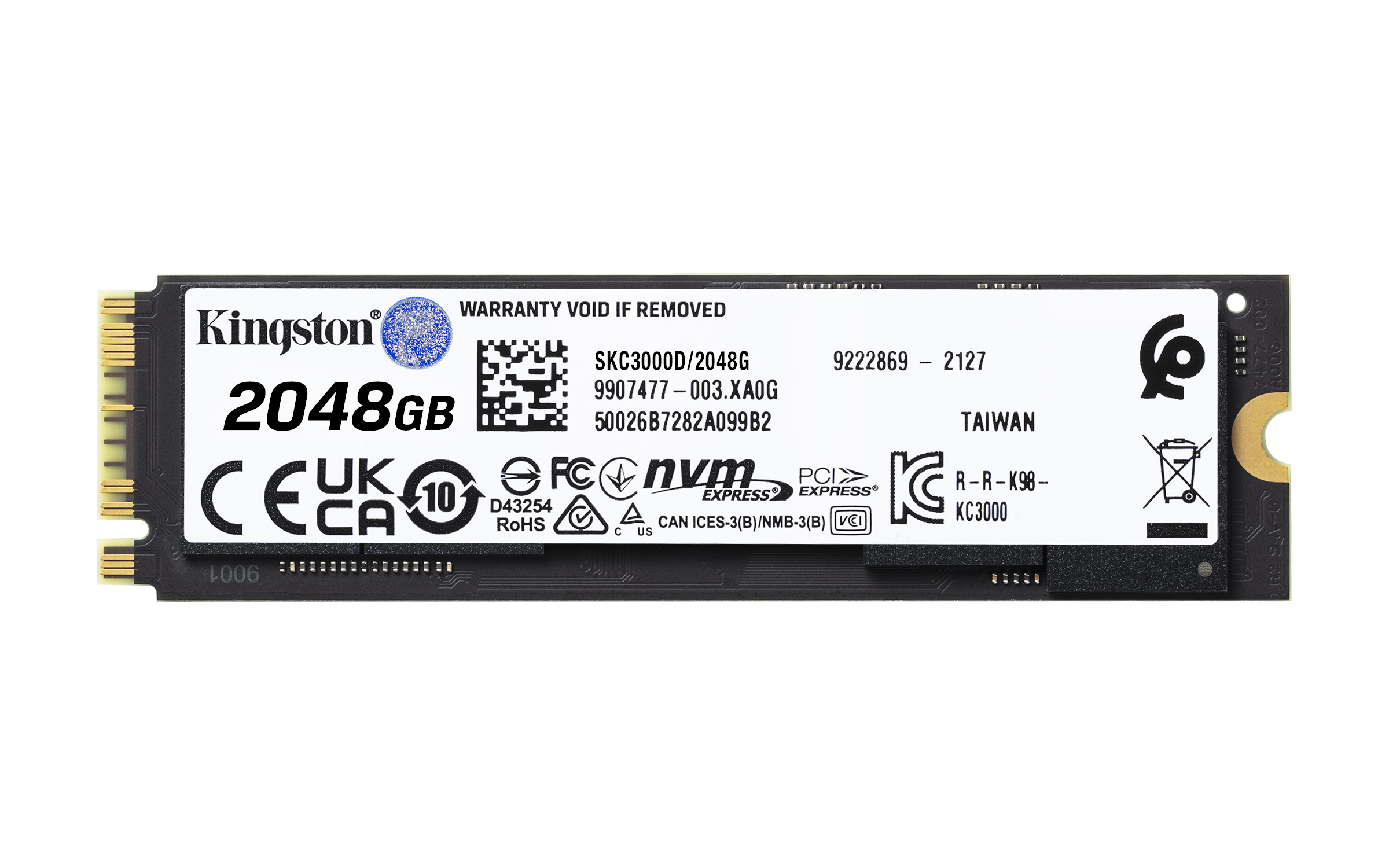 Kingston Technology 2048G KC3000 M.2 2280 NVMe SSD - Afbeelding 2