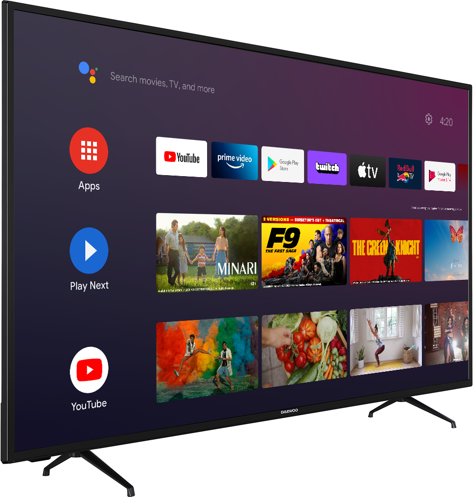 Daewoo Android Smart 4K QLED TV 43DM55UQPMS (2024) 43"