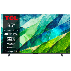 TCL 4K Android Smart QLED Mini-LED TV 85C855 144hz (2024) 85″