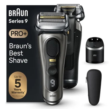 Braun Series 9 Pro+ 9565cc Wet & Dry Scheerapparaat met scheerblad Trimmer Metallic