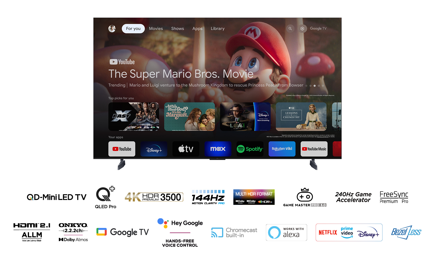 TCL 4K Android Smart QLED Mini-LED TV 85C855 144hz (2024) 85″ - Afbeelding 9