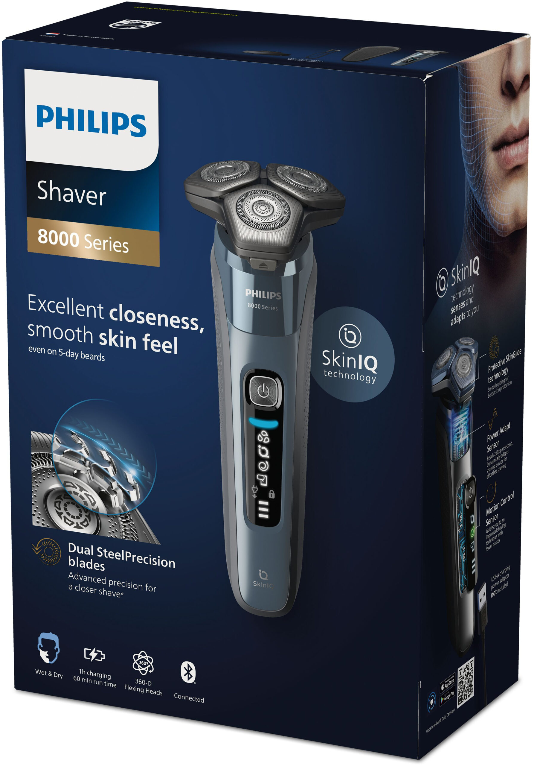 Philips SHAVER Series 8000 S8692/35 Elektrisch scheerapparaat voor nat en droog scheren - Afbeelding 2