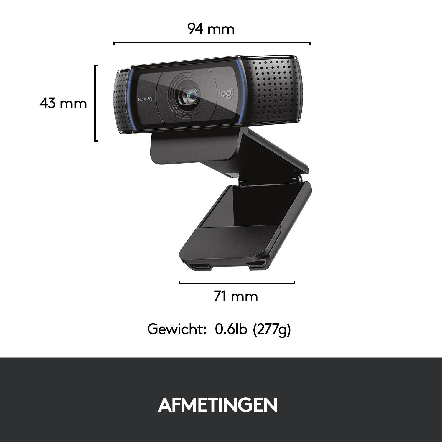 Logitech Hd Pro C920 webcam 3 MP 1920 x 1080 Pixels USB 2.0 Zwart - Afbeelding 6