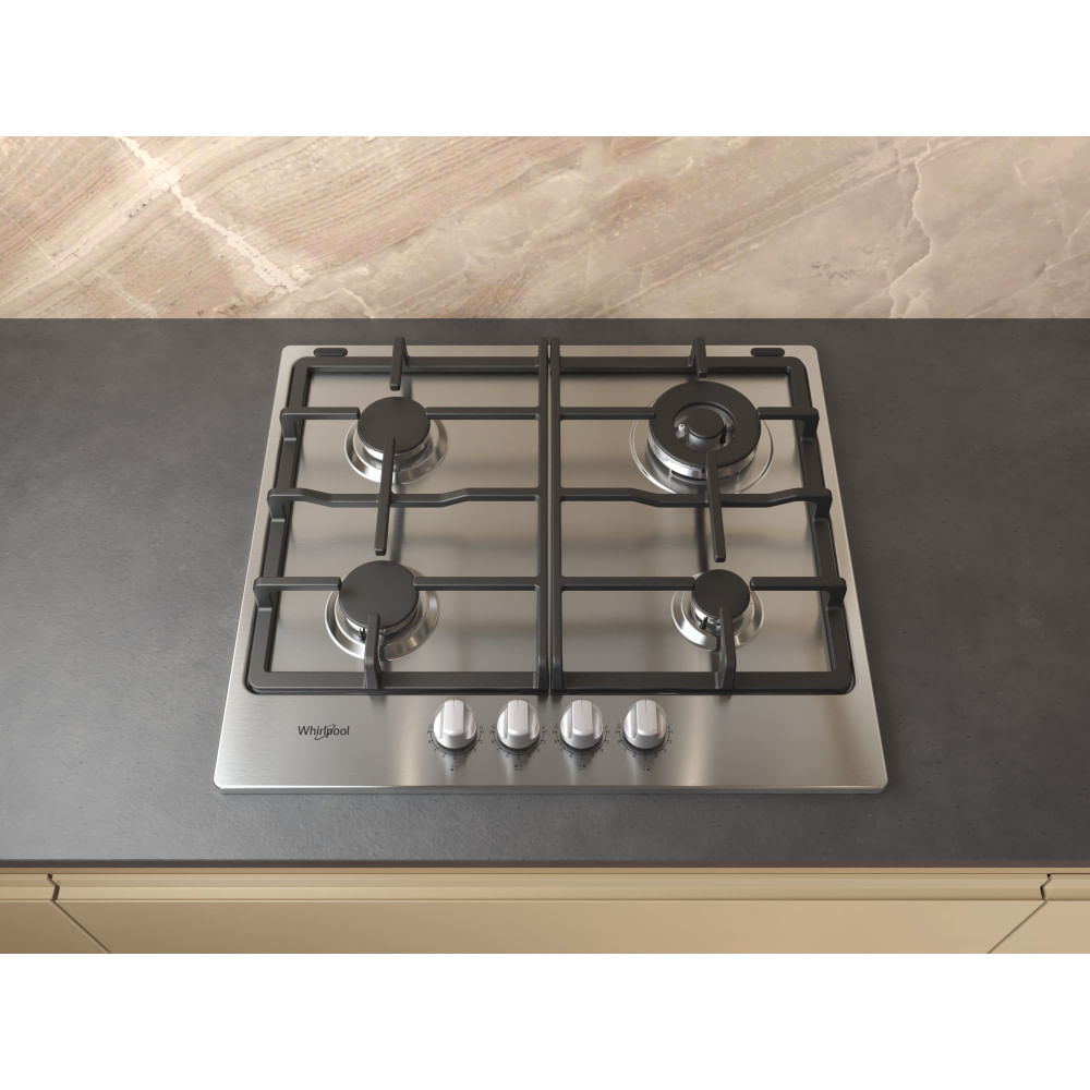 Whirlpool TGML 661 IX R Roestvrijstaal Ingebouwd 58 cm Gaskookplaat 4 zone(s) - Afbeelding 5