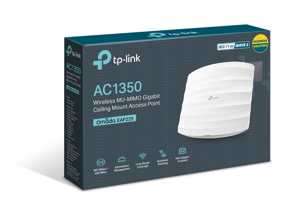 TP-Link Omada EAP225 draadloos toegangspunt (WAP) 1350 Mbit/s Wit Power over Ethernet (PoE) - Afbeelding 5