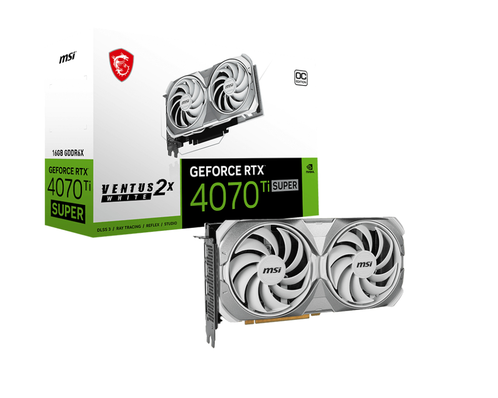 MSI GeForce RTX 4070 Ti SUPER 16G VENTUS 2X WHITE OC NVIDIA 16 GB GDDR6X - Afbeelding 2