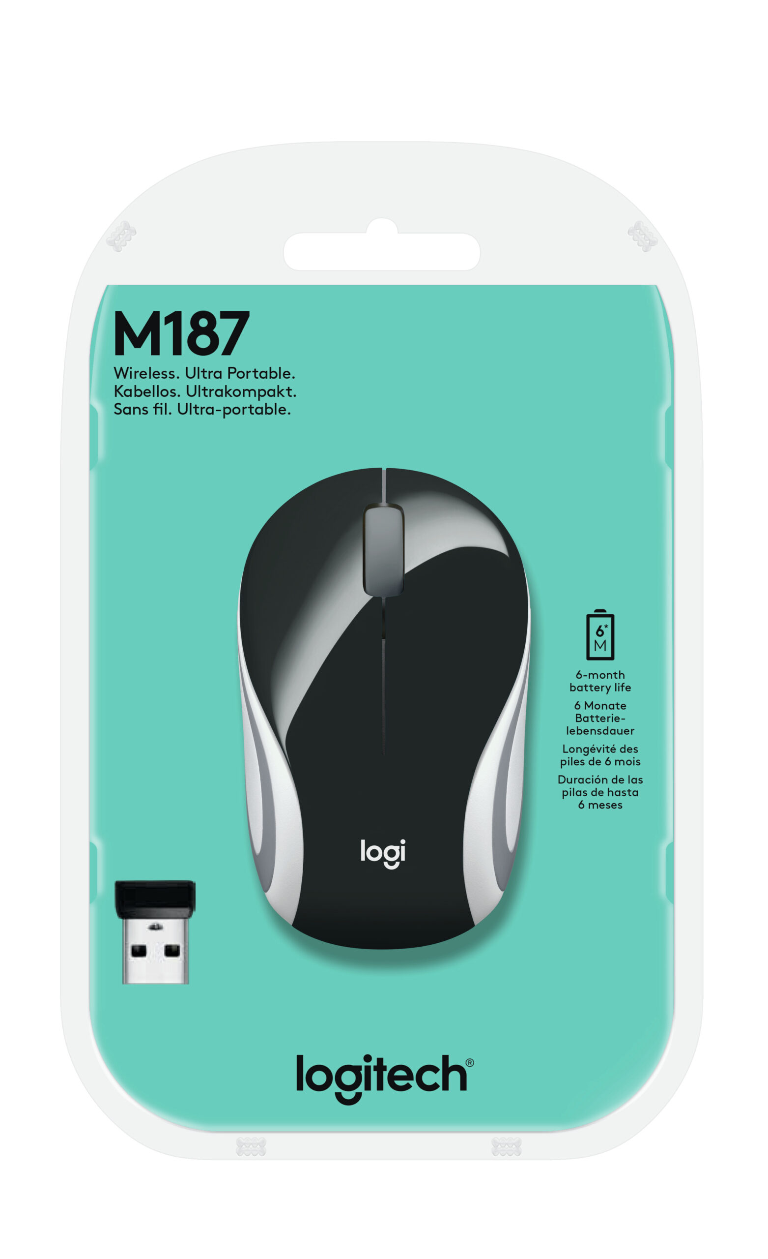 Logitech M187 muis Kantoor Ambidextrous RF Draadloos Optisch 1000 DPI - Afbeelding 7