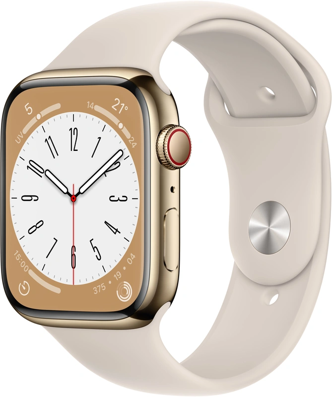 Apple Watch Series 8 4G 45mm Goud RVS