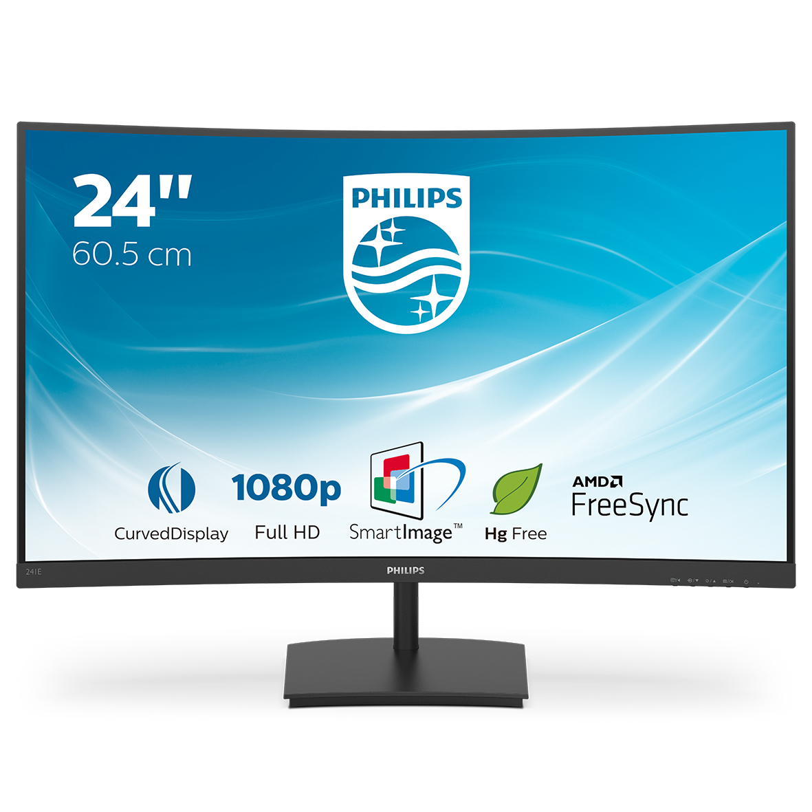 Philips E Line 241E1SC/00 LED display 59,9 cm (23.6") 1920 x 1080 Pixels Full HD Zwart - Afbeelding 2