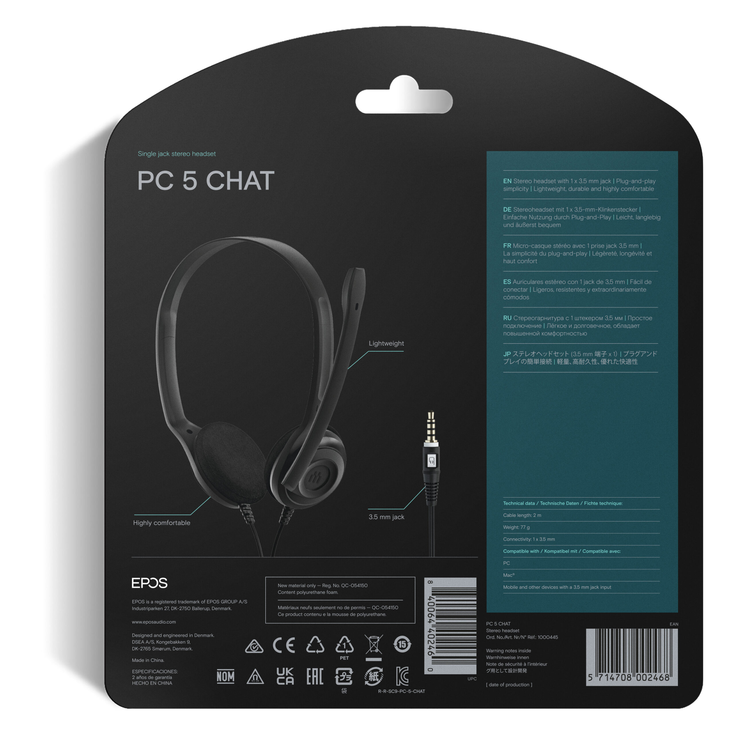Sennheiser PC 5 CHAT Headset Bedraad Hoofdband Kantoor/callcenter Zwart - Afbeelding 9