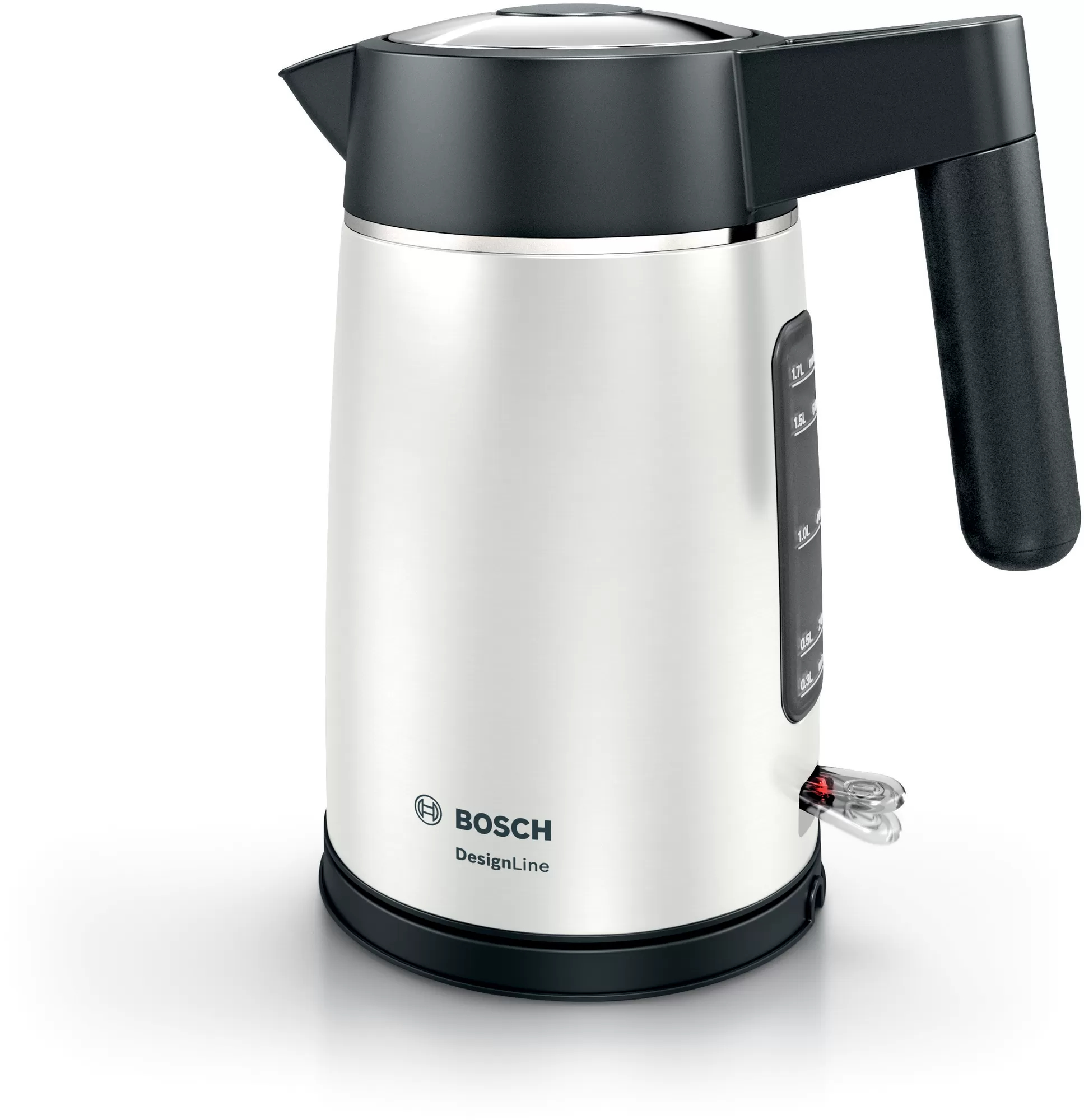 Bosch DesignLine waterkoker 1,7 l 2400 W Zwart, Zilver