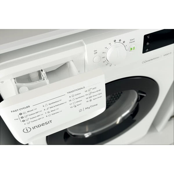 Indesit MTWSE 61294 WK EE wasmachine Voorbelading 6 kg 1200 RPM Wit - Afbeelding 10