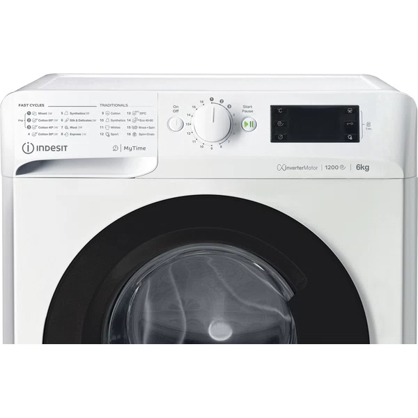 Indesit MTWSE 61294 WK EE wasmachine Voorbelading 6 kg 1200 RPM Wit - Afbeelding 8