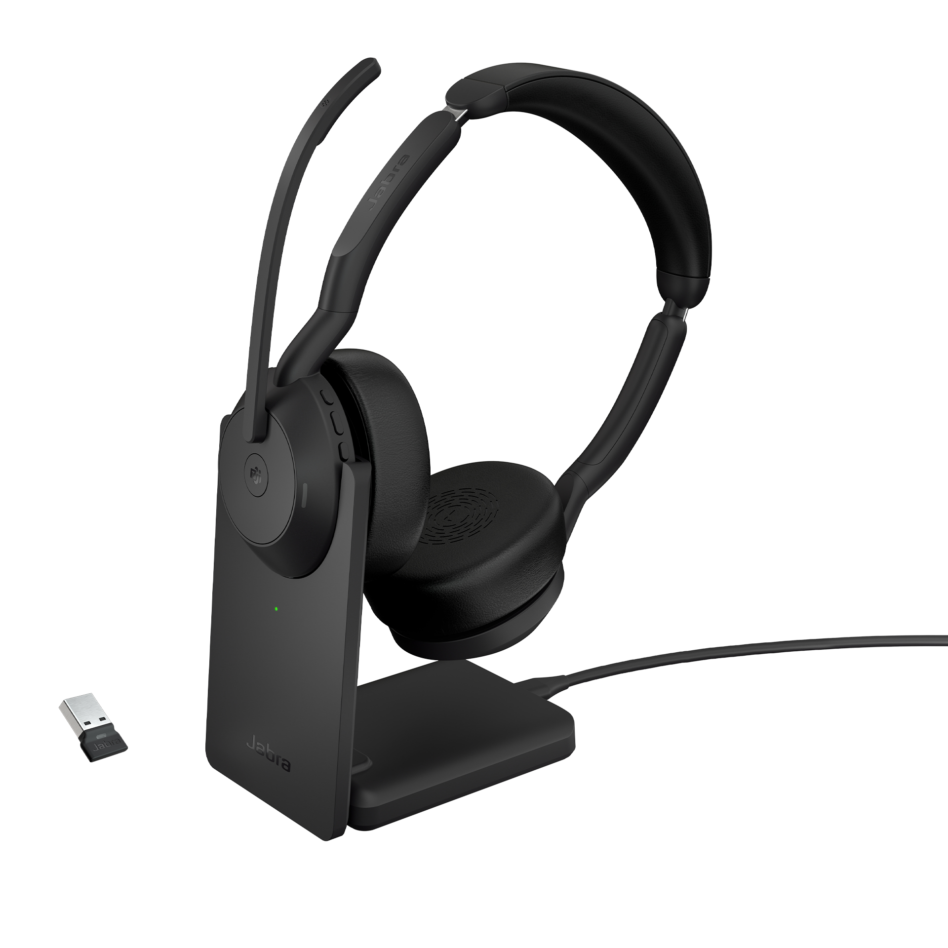 Jabra 25599-999-989 hoofdtelefoon/headset Bedraad en draadloos Hoofdband Kantoor/callcenter Bluetooth Oplaadhouder Zwart