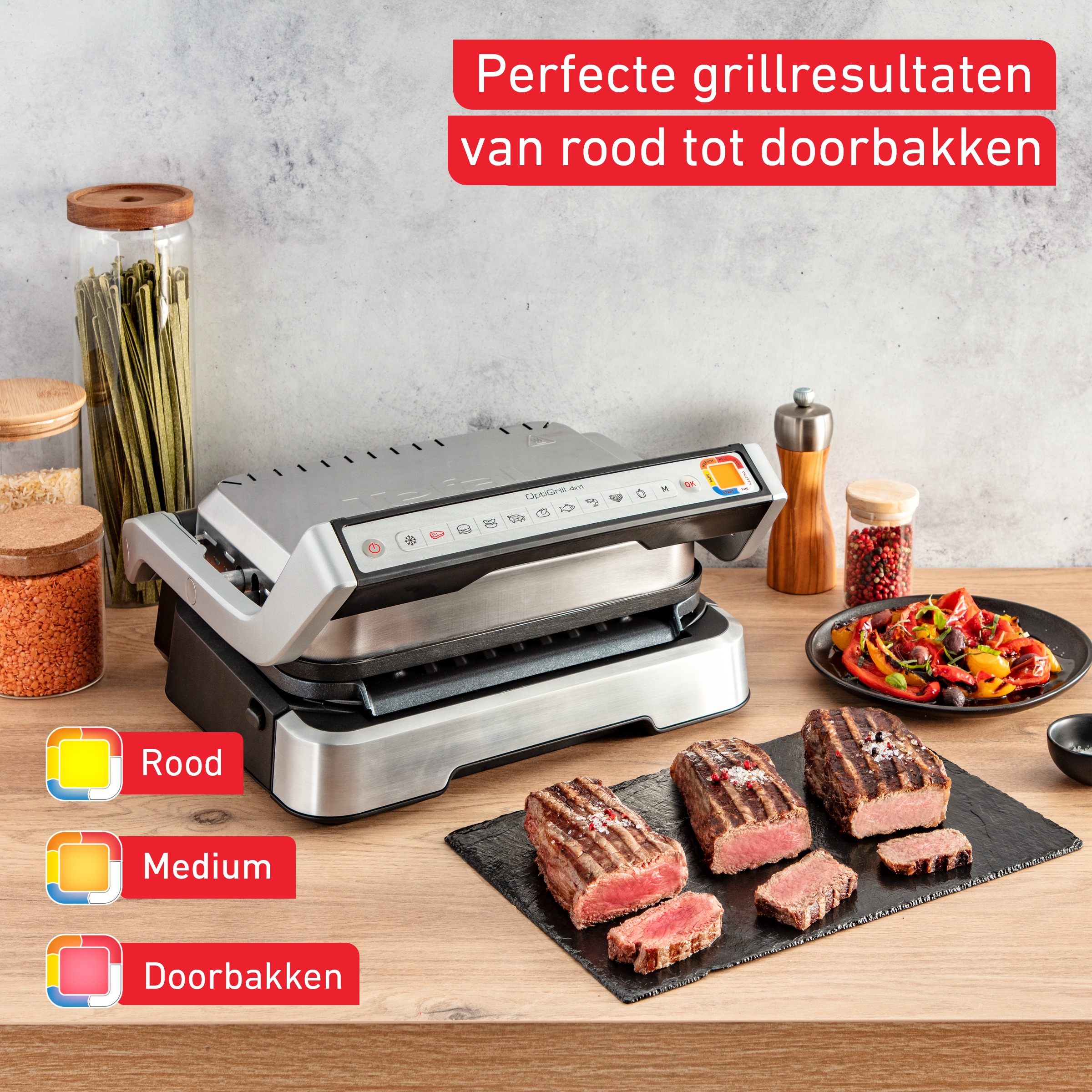 OptiGrill 2-in-1 GC772D10 Intelligente Grill & Barbecue - 9 programma's - Afbeelding 6