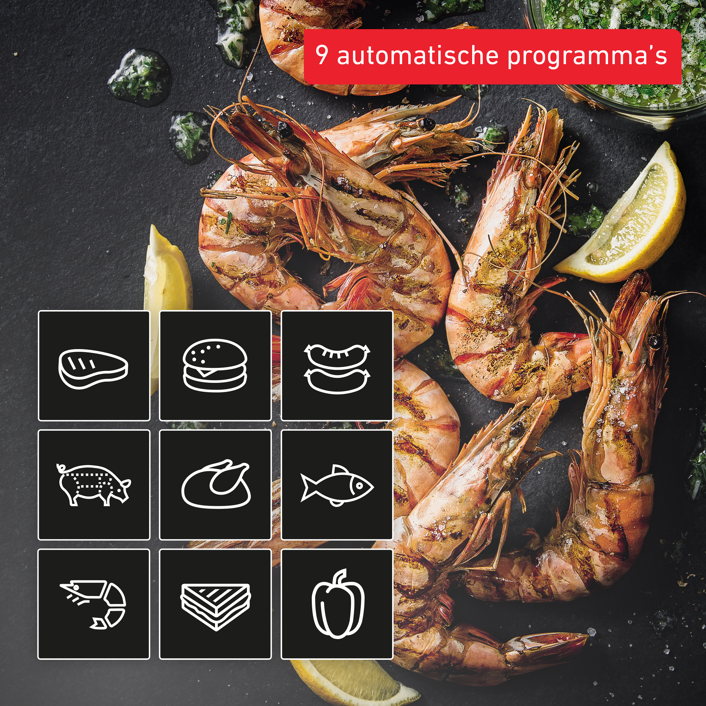 OptiGrill 2-in-1 GC772D10 Intelligente Grill & Barbecue - 9 programma's - Afbeelding 11