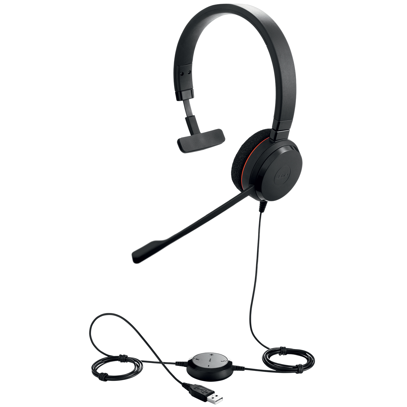 Jabra Evolve 20 UC Mono Headset Bedraad Hoofdband Kantoor/callcenter USB Type-A Zwart - Afbeelding 2