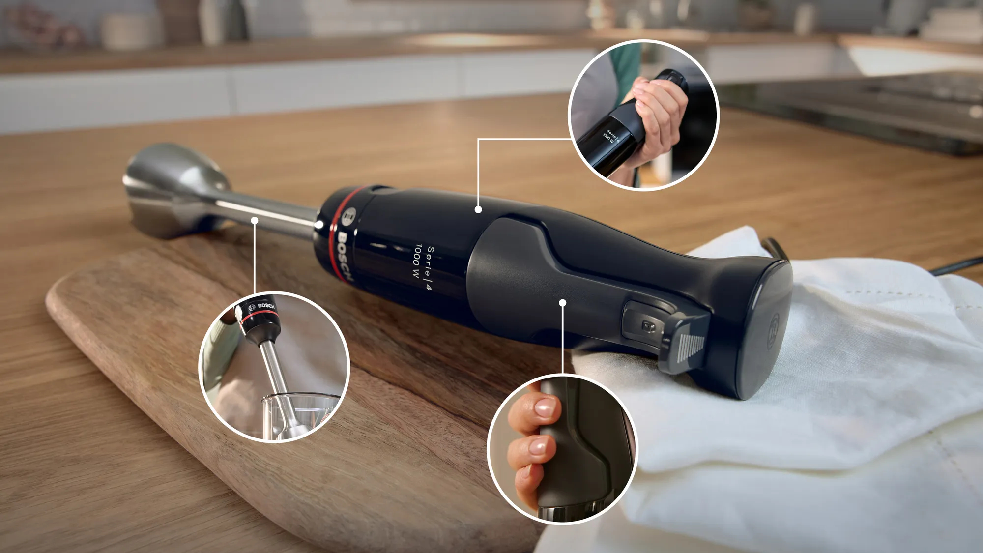 Bosch Serie 4 MSM4B620 blender 0,6 l Staafmixer 1000 W Zwart - Afbeelding 5