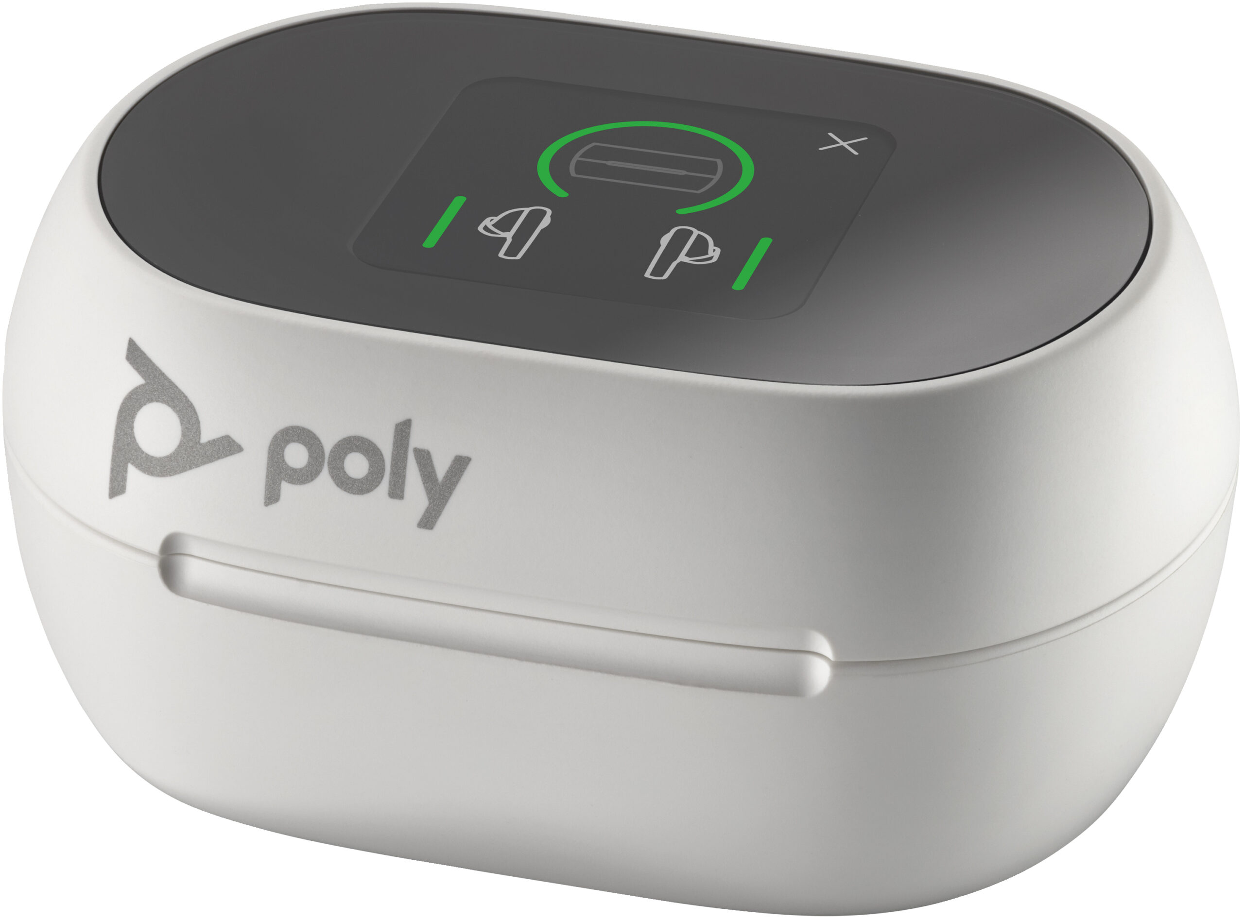 POLY Voyager Free 60+ UC White Sand Earbuds + BT700 USB-A-adapter + oplaadcase met touchscreen - Afbeelding 4
