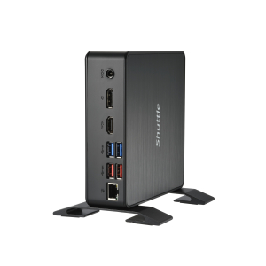 Shuttle XPC Nano PC NC40U5, Intel Core i5-1235U, 1x HDMI, 1x DP,1xUSB-C/DP, 6x USB3.2, 1x 2.5" bay, 2x M.2, 1x LAN, RAID, 24/7 permanent gebruik, incl. VESA & Stand