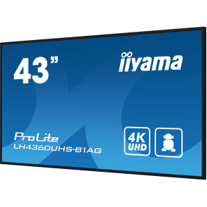 iiyama LH4360UHS-B1AG beeldkrant Digitaal A-kaart 108 cm (42.5") LED Wifi 500 cd/m² 4K Ultra HD Zwart Type processor Android 11 24/7