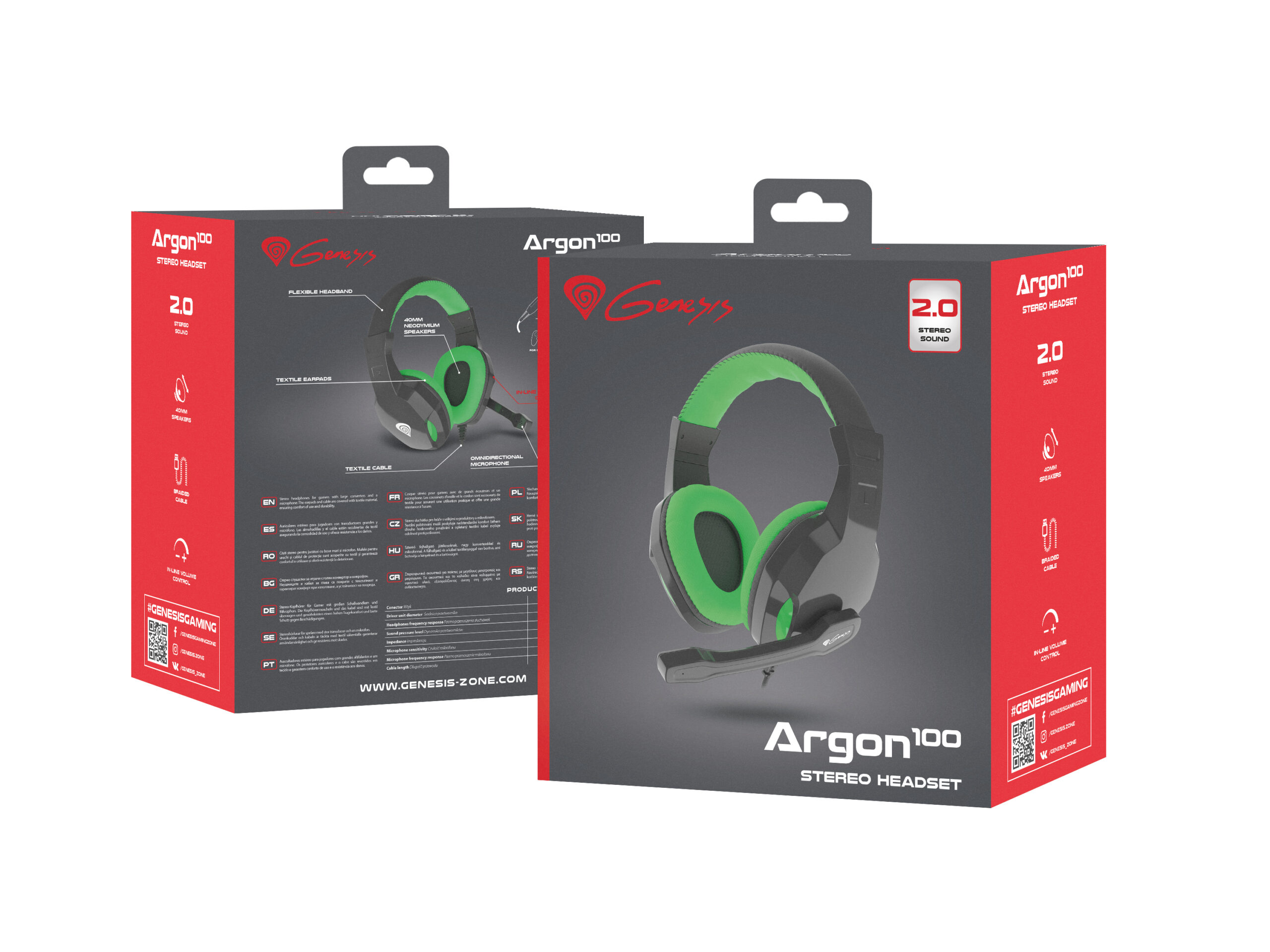 GENESIS ARGON 100 Headset Bedraad Hoofdband Gamen Zwart, Groen - Afbeelding 5