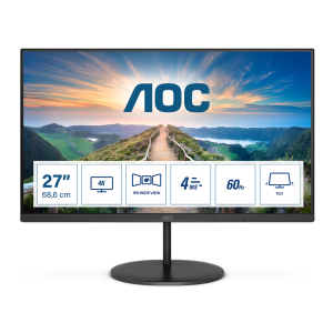 AOC V4 U27V4EA computer monitor 68,6 cm (27") 3840 x 2160 Pixels 4K Ultra HD LED Zwart