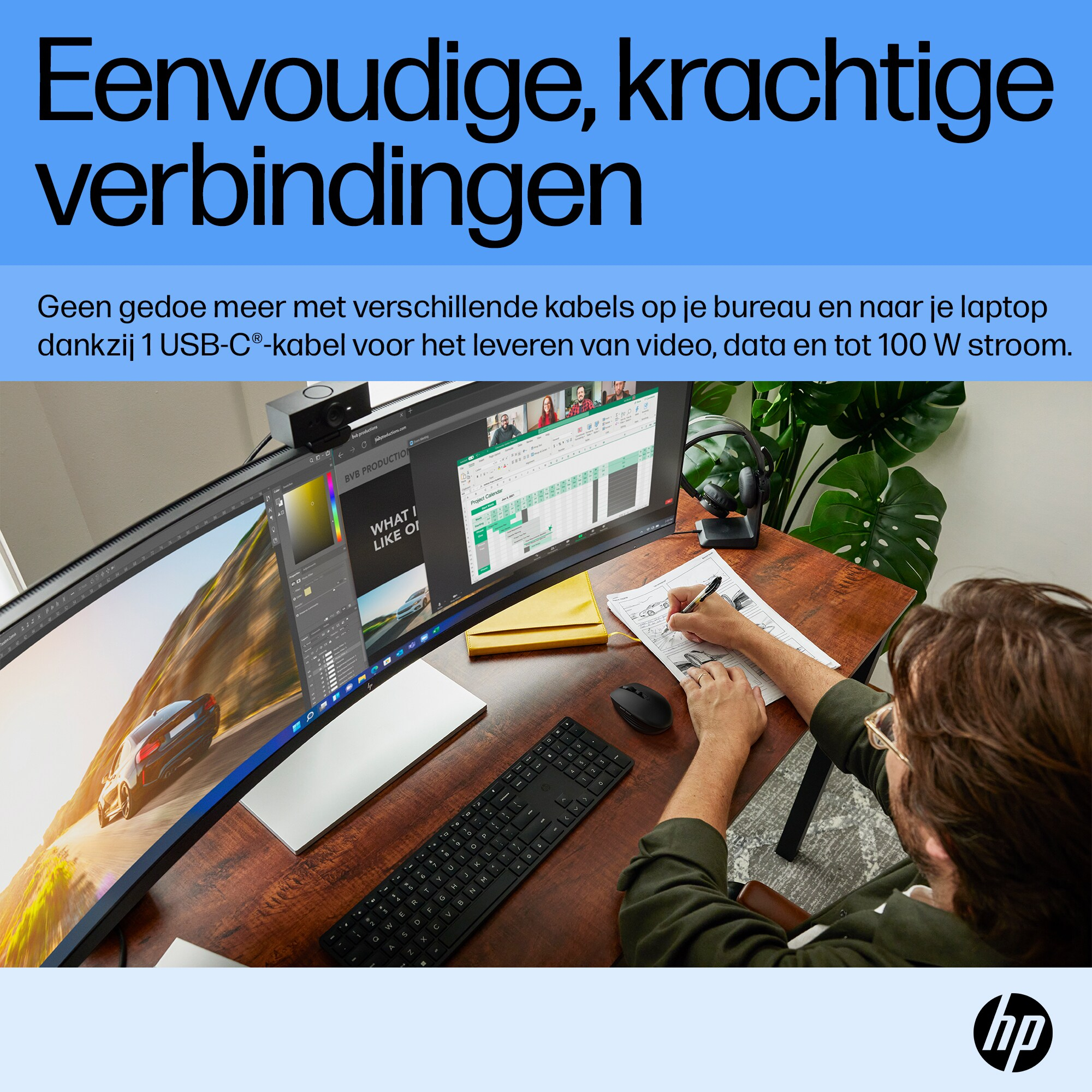 HP E45c G5 DQHD Curved Monitor - Afbeelding 6