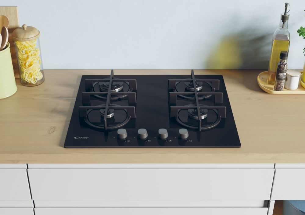 Candy CDK6KB Zwart Ingebouwd 56 cm Gaskookplaat 4 zone(s) - Afbeelding 5