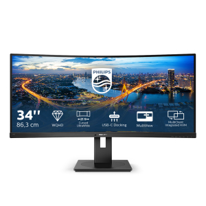 B-Line - 34 inch - Curved - UltraWide Quad HD VA LED Monitor - 3440x1440 - USB-C Dock - HAS / RJ45