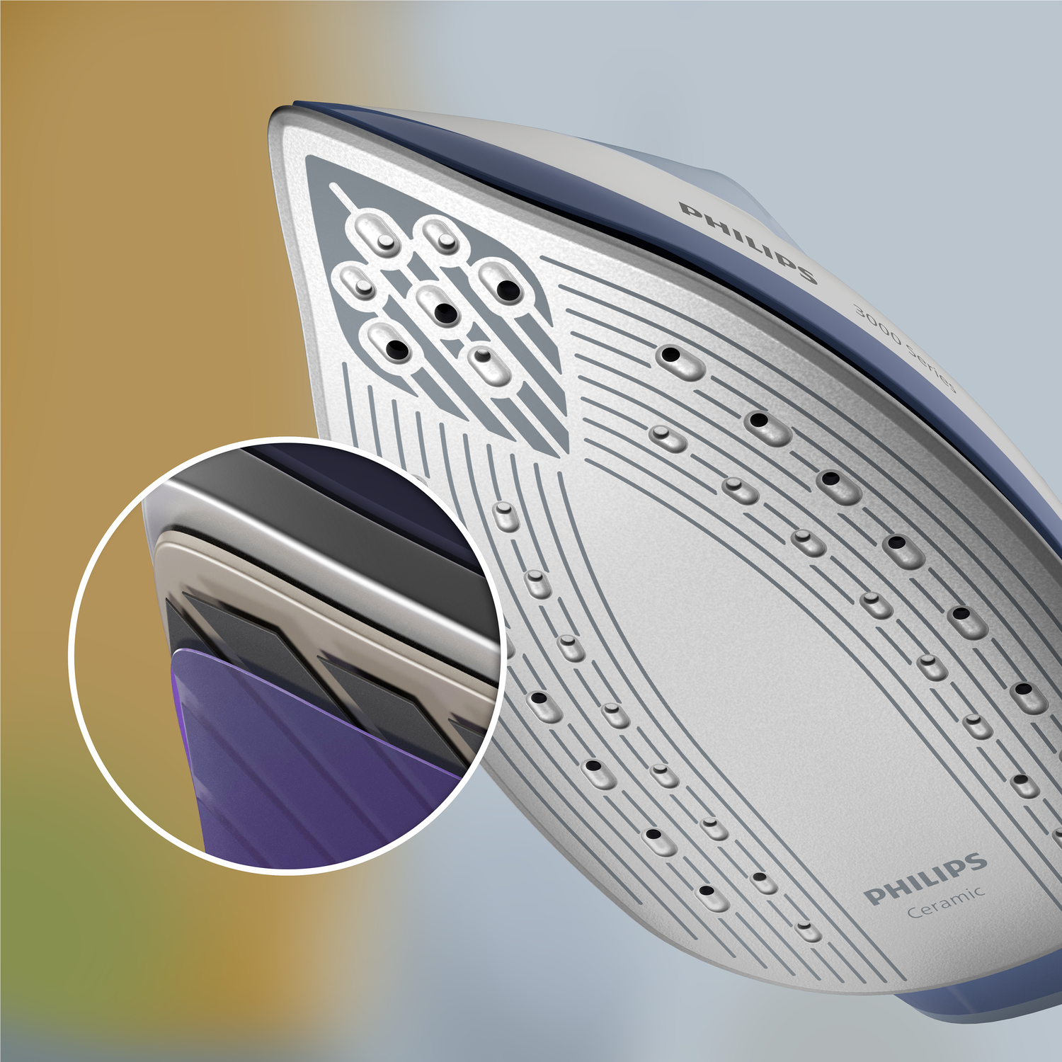 Philips 3000 series PSG3000/20 stoomstrijkijzer station 2400 W 1,4 l Keramische zoolplaat Blauw, Wit - Afbeelding 3
