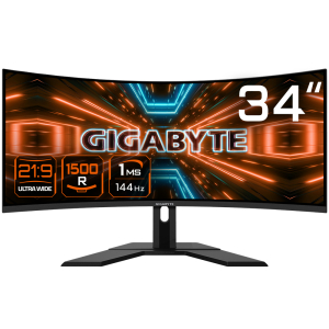 GIGABYTE G34WQC A computer monitor 86,4 cm (34") 3440 x 1440 Pixels UltraWide Quad HD LCD Zwart
