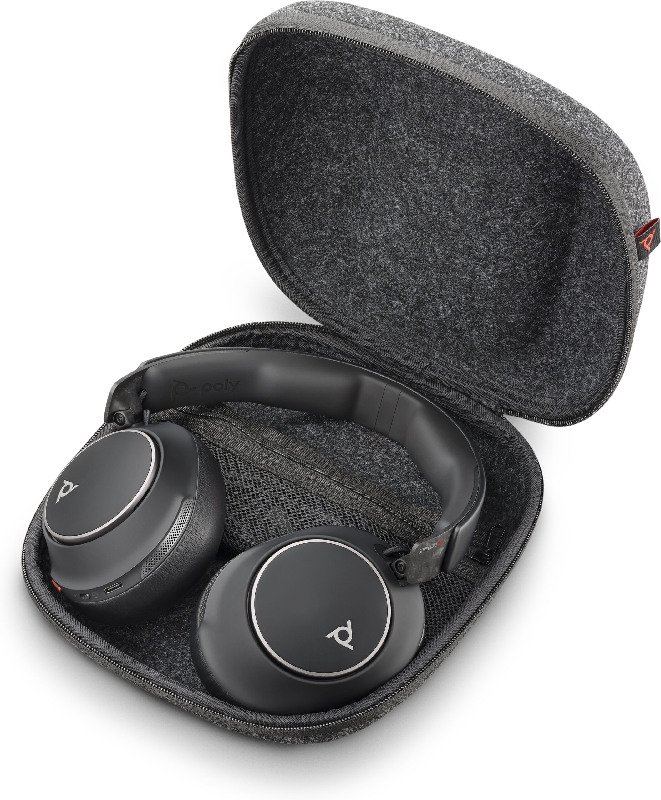 POLY Voyager Surround 80 UC USB-C Headset + USB-C/A-adapter - Afbeelding 2
